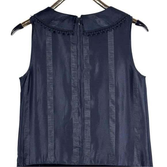 ANNA SUI x TARGET DROP WAIST INKY BLUE BLACK COQUETTE VELVET LACE SHIFT DRESS - Picture 7 of 14